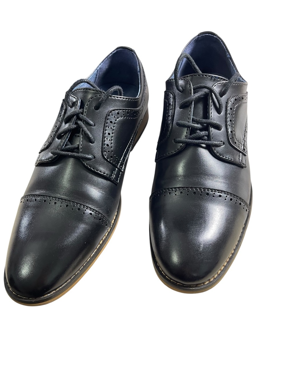 Bruno Marc Boy's Prince-K1 Classic Oxfords Dress Shoes. Black size 6